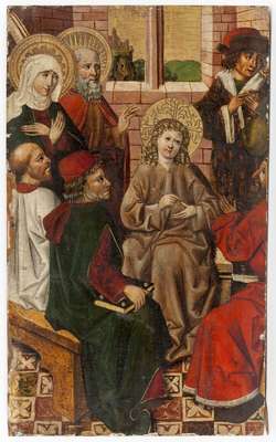Obraz pod tytułem "Dwunastoletni Chrystus nauczający w świątyni"