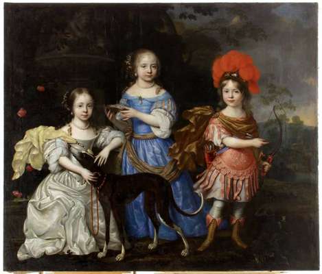 Obraz pod tytułem "Portret trojga dzieci Krzysztofa Delfikusa zu Dohna "