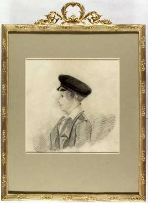 Obraz pod tytułem "Portret chłopca w czapce z daszkiem "