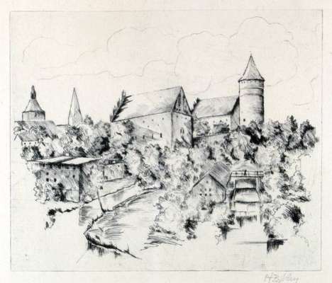 Obraz pod tytułem "Widok zamku od północnego zachodu "