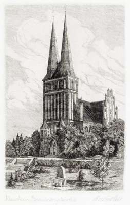 Obraz pod tytułem "Widok kościoła garnizonowego od północy"
