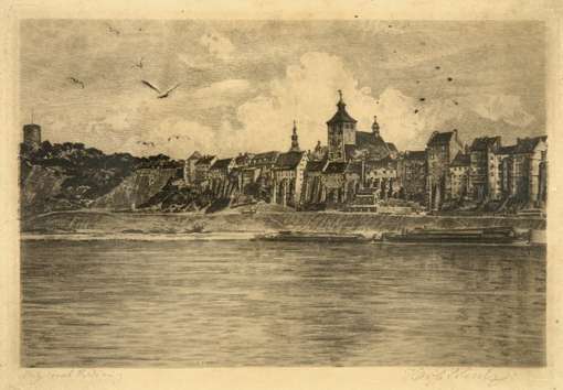 Obraz pod tytułem "Widok starego miasta w Grudziądzu "