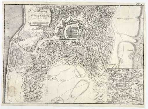 Obraz pod tytułem "Oblężenie twierdzy Kołobrzeg 3–31 stycznia 1758 "