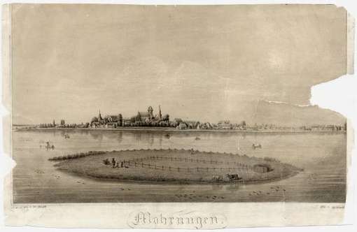 Obraz pod tytułem "Mohrungen – Panorama Morąga od południa "