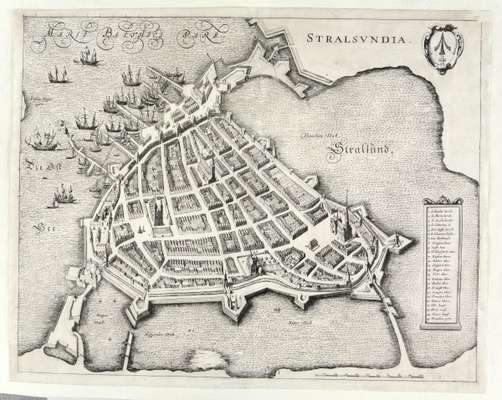 Obraz pod tytułem "Plan perspektywiczny Stralsundu"