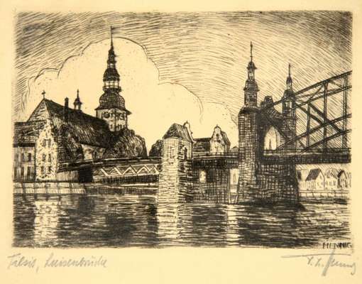Obraz pod tytułem "Tilsit, Luisenbrücke "