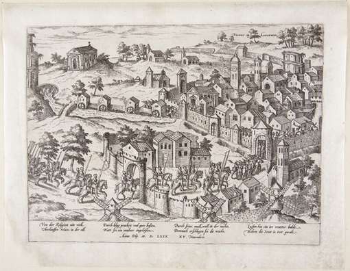 Obraz pod tytułem "Wkroczenie wojska do Nismes w Langwedocji"