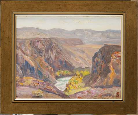 Obraz pod tytułem "Pejzaż górski"