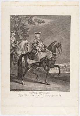 Obraz pod tytułem "Portret konny króla Augusta III Sasa (1696-1763)"