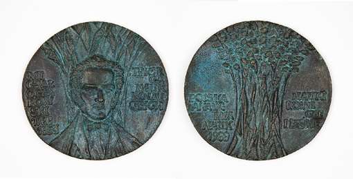 Obraz pod tytułem "Medal im. M. Oczapowskiego nadany przez PAN W. Niewiadomskiemu"