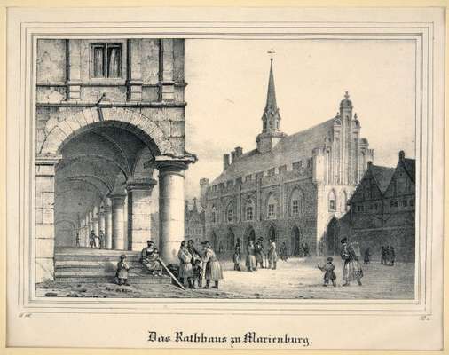 Obraz pod tytułem "Das Rathaus zu Marienburg "