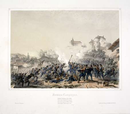 Obraz pod tytułem "Bitwa pod Somma Campagna"