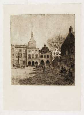 Obraz pod tytułem "Fragment Starego Rynku w Olsztynie"