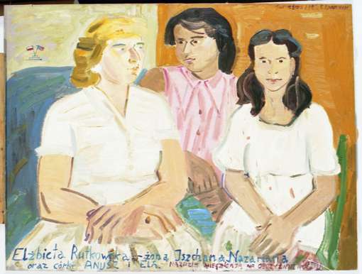 Obraz pod tytułem "Elżbieta Nazarian z córkami"
