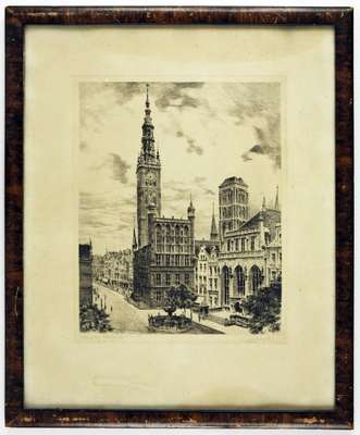 Obraz pod tytułem "Danzig, Rathaus – Główne Miasto w Gdańsku"