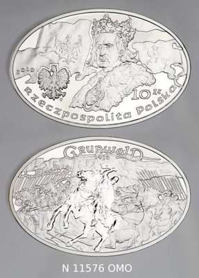 Obraz pod tytułem "moneta - 10 zł. Wielkie bitwy - Grunwald"