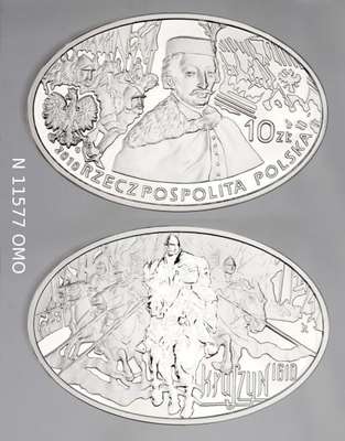Obraz pod tytułem "moneta - 10 zł. Wielkie bitwy - Kłuszyn"