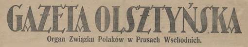 Obraz pod tytułem "Gazeta Olsztyńska, 24.01.1922, nr 19"