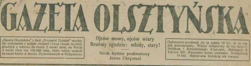 Obraz pod tytułem "Gazeta Olsztyńska, nr 109, 09.05.1924. "