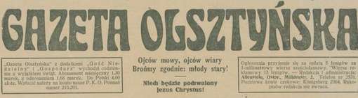 Obraz pod tytułem "Gazeta Olsztyńska, nr 242, 18.10.1929. "