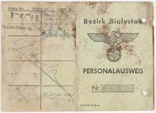 Obraz pod tytułem "Kartoteki osobowe z Okręgu Białostockiego, Wijer Wiera."