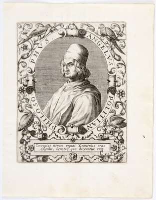 Obraz pod tytułem "Portret Angelo Poliziano (1454-1494)"