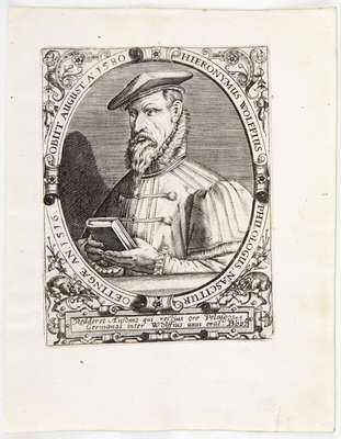 Obraz pod tytułem "Portret Hieronima Wolfa (1516-1580)"