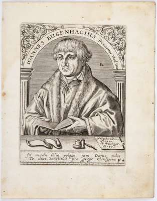 Obraz pod tytułem "Portret Jana Bugenhagena (1485-1558)"