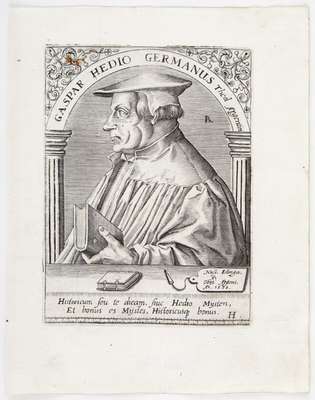 Obraz pod tytułem "Portret Caspara Hedio (1494-1552)"