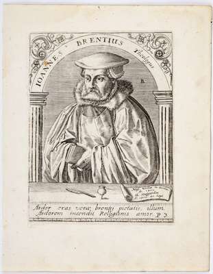 Obraz pod tytułem "Portret Johanna Brenza (1499-1570)"