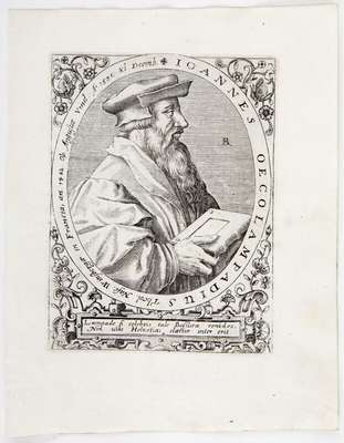 Obraz pod tytułem "Portret Johannesa Oecolampadiusa (1482-1531)"