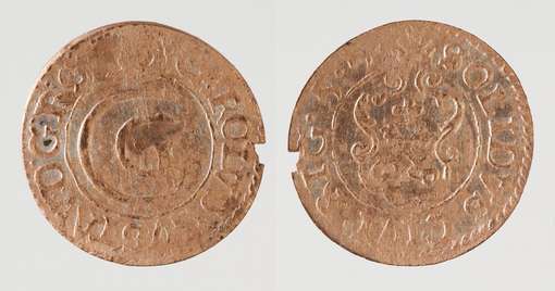 Obraz pod tytułem "moneta - szeląg ryski"