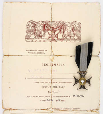 Obraz pod tytułem "Krzyż Srebrny Orderu Virtuti Militari V klasy"