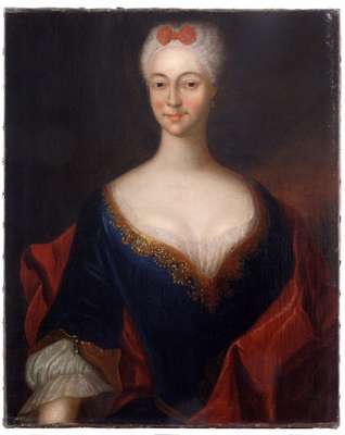 Obraz pod tytułem "Portret Zofii Karoliny von Lehndorff (ur. 1710) z domu Doenhoff "