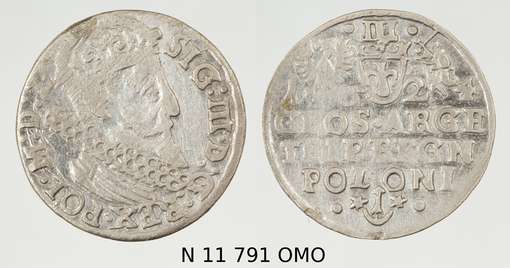Obraz pod tytułem "moneta - trojak koronny"