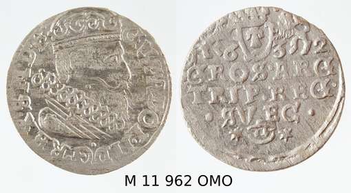 Obraz pod tytułem "moneta - trojak elbląski"