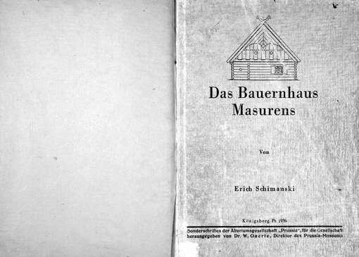 Obraz pod tytułem "Das Bauernhaus Masurens: ein Beitrag zur deutschen Volkskunde"