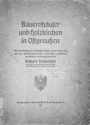 Obraz pod tytułem "Bauernhäuser und Holzkirchen in Ostpreussen: "